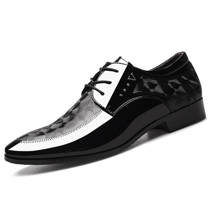 New shiny leather men's business formal shoes