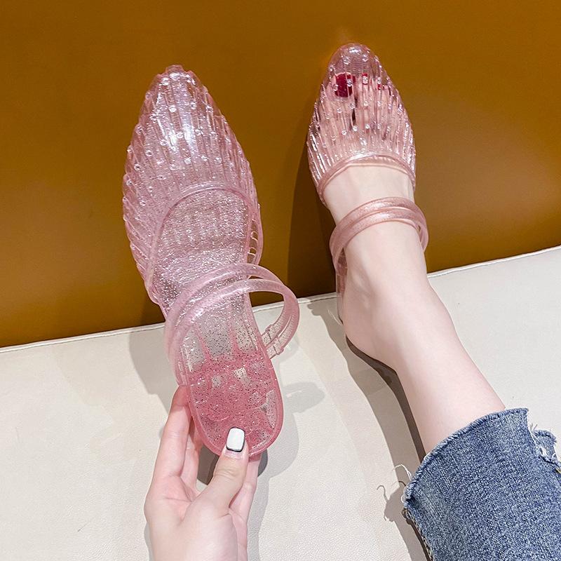 Stylish new anti-slip crystal sandals