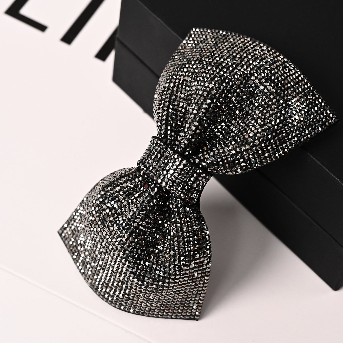 Full Diamond Bow Spring Clip Hair Clip