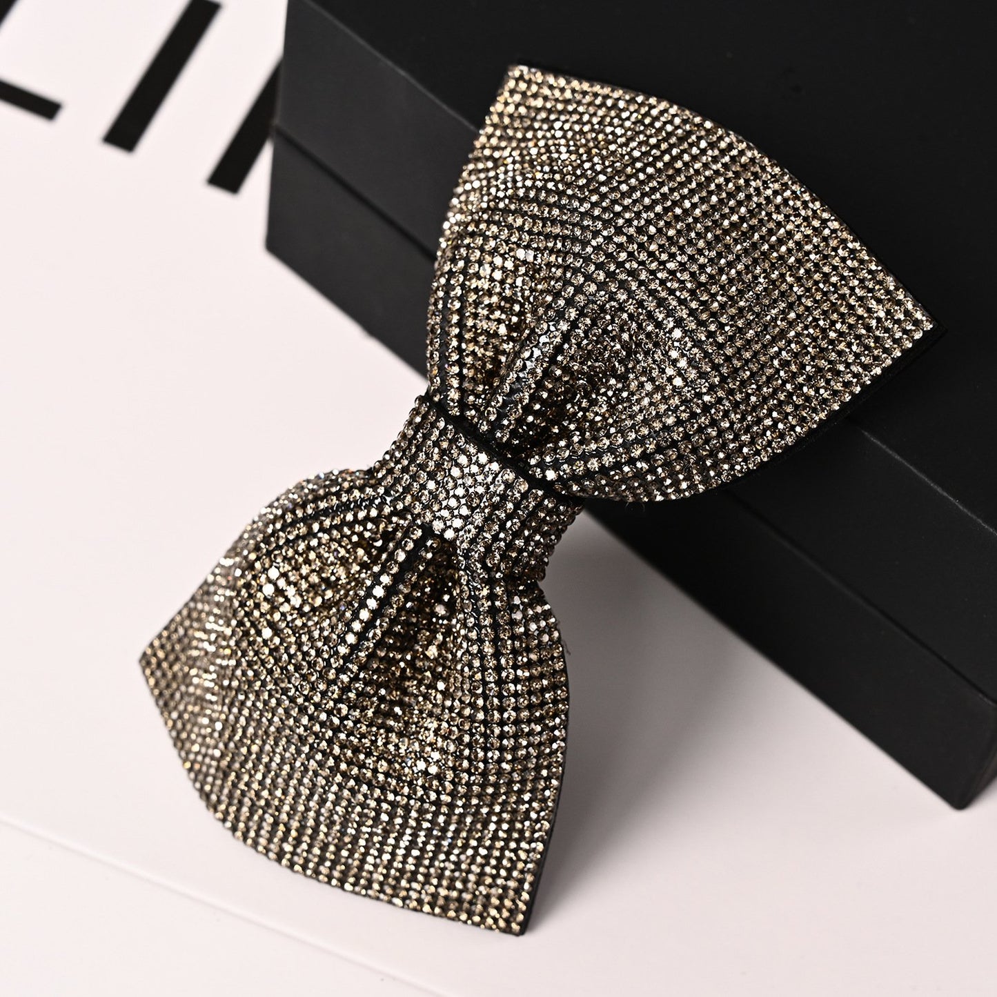 Full Diamond Bow Spring Clip Hair Clip