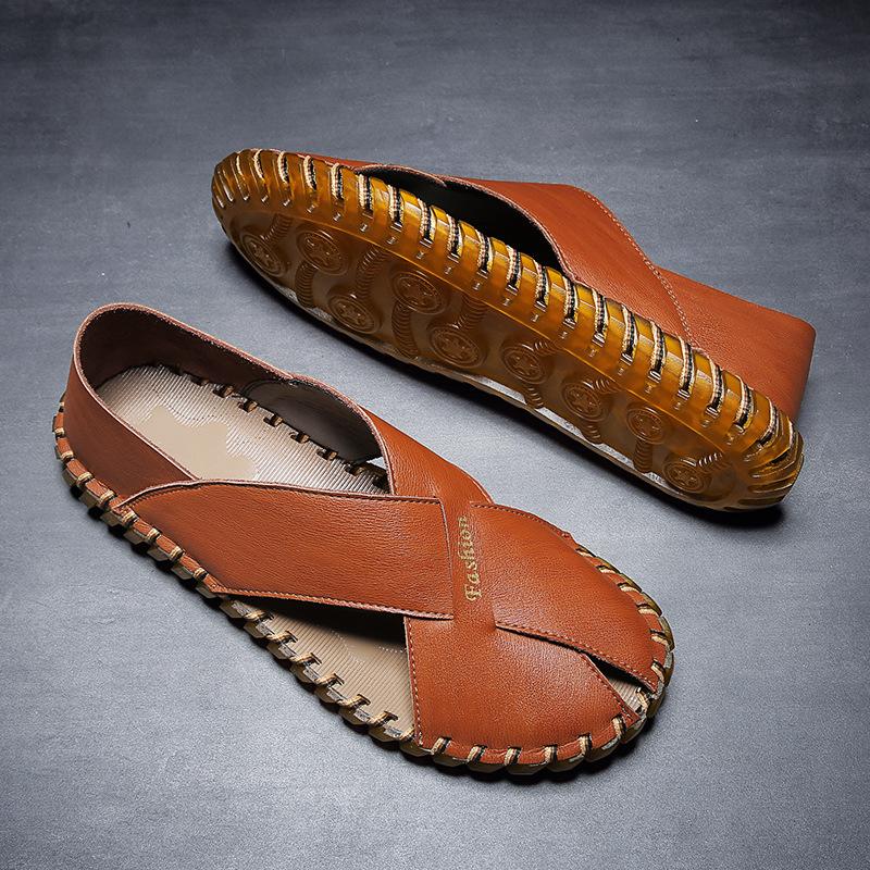 Trendy summer new moccasin casual sandals