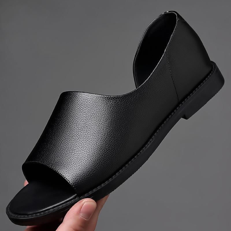 Summer new style genuine leather comfortable anti-odor and anti-slip men's sandals