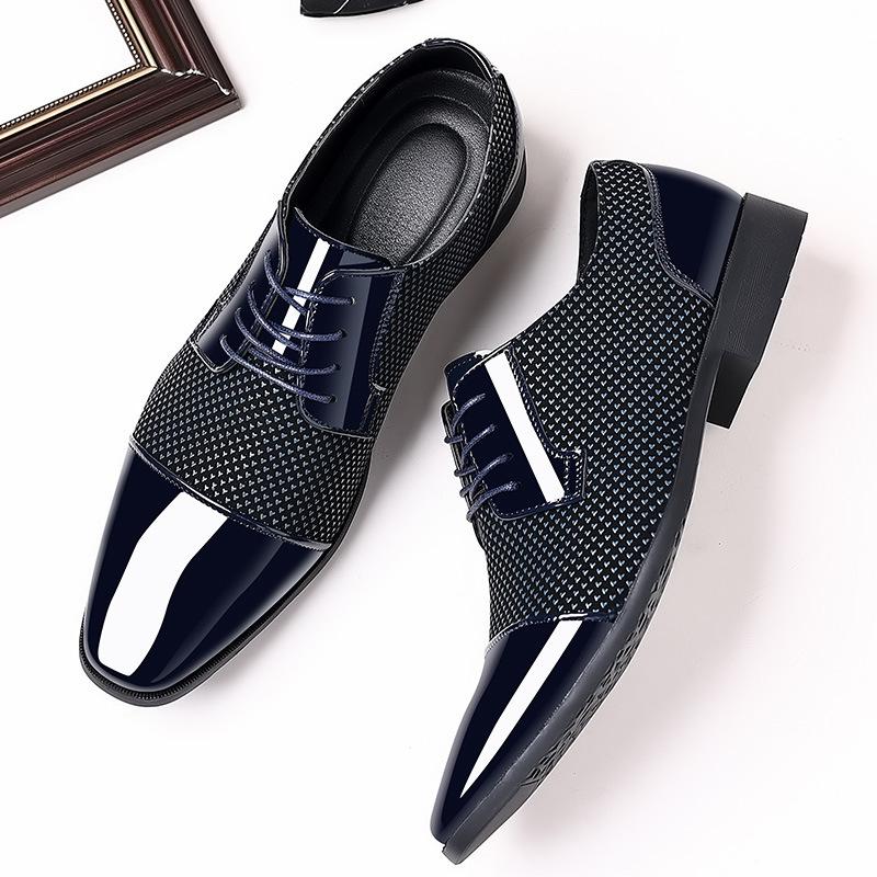 Trendy casual men's pointed leather shoes