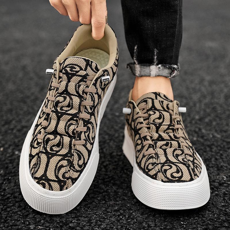 New Trendy Printed Versatile Soft Soled Casual Men's Shoes