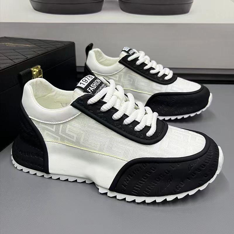 Stylish Color Block Thick Sole Non-Slip Men's Sneakers