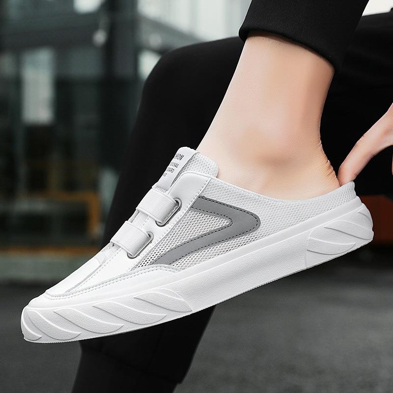 The trendy new casual slip-on half-slip men's shoes