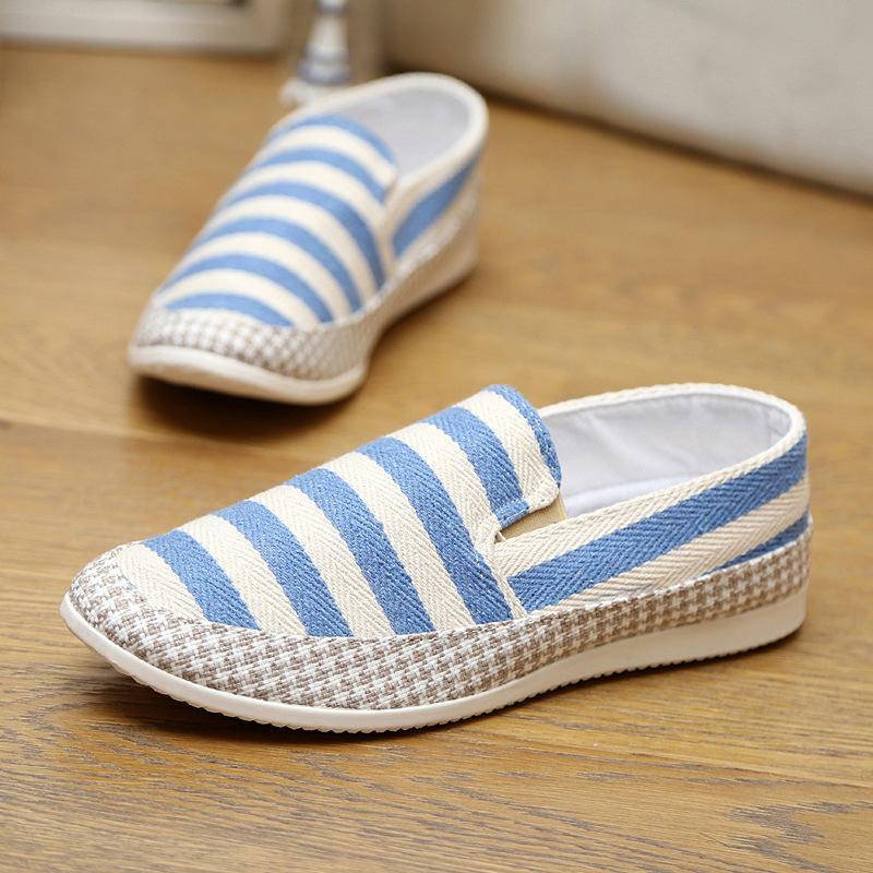 Trendy Striped New Casual Canvas Men's Shoes