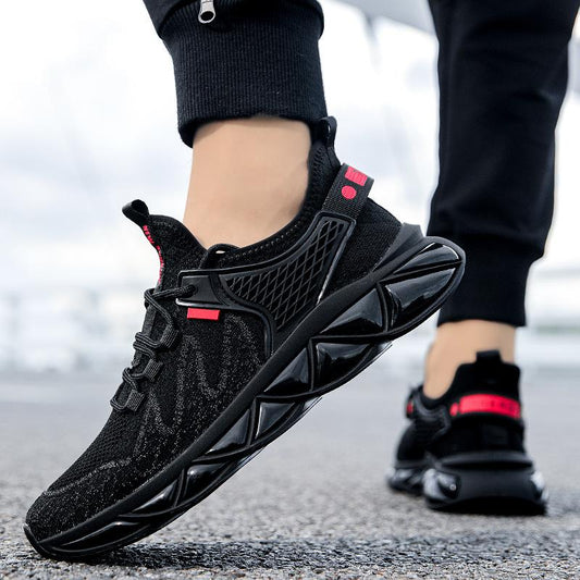 Trendy platform soled shock-absorbing sneakers