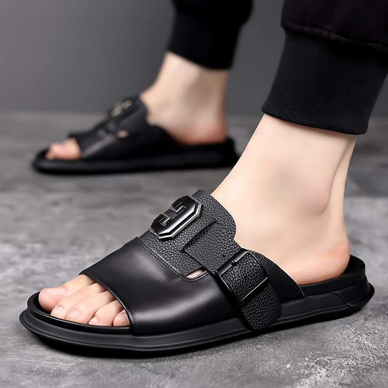 New trendy anti-slip and wear-resistant cowhide sandals