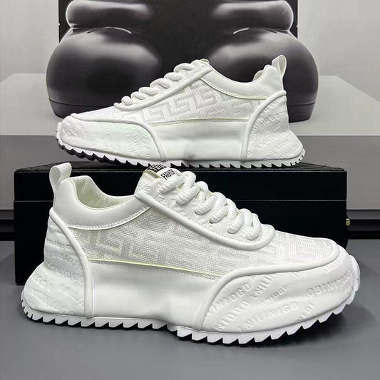 Stylish Color Block Thick Sole Non-Slip Men's Sneakers