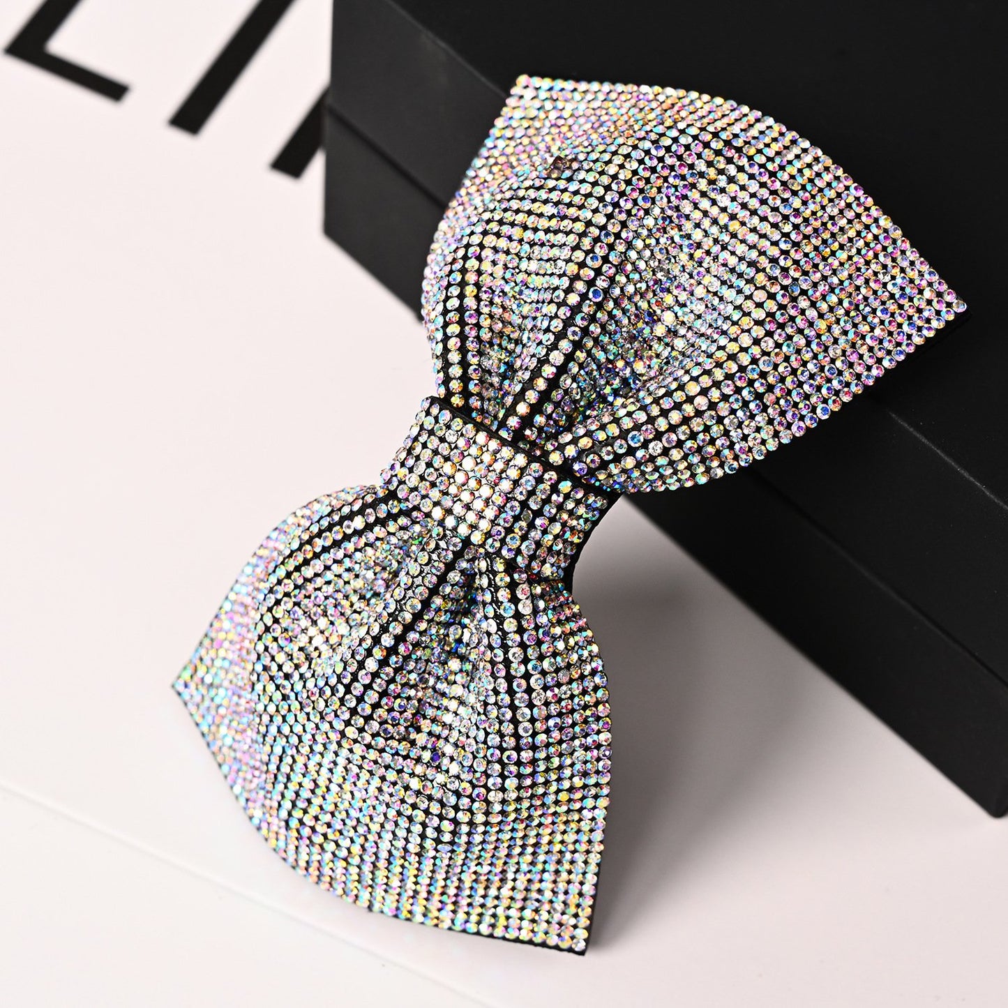 Full Diamond Bow Spring Clip Hair Clip