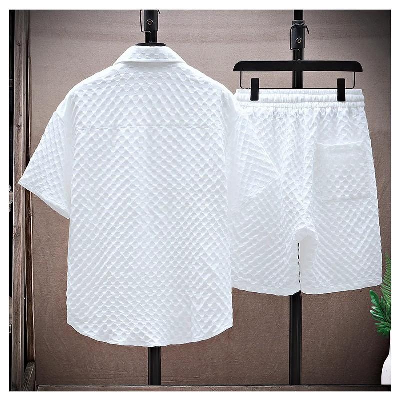 Trendy men's summer casual two-piece set