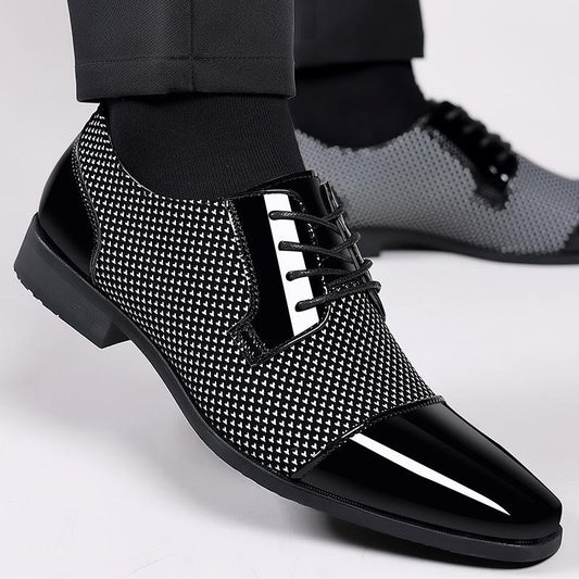 Trendy casual men's pointed leather shoes