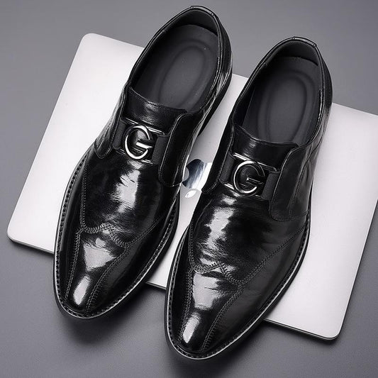 New style sheepskin business men's casual leather shoes