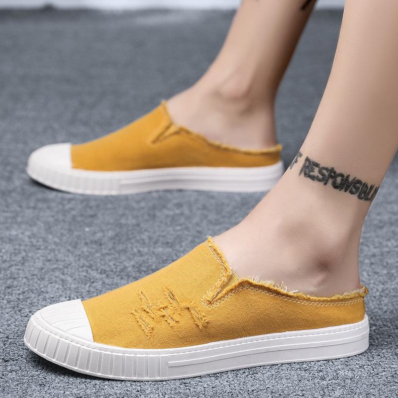 Stylish breathable canvas heelless shoes