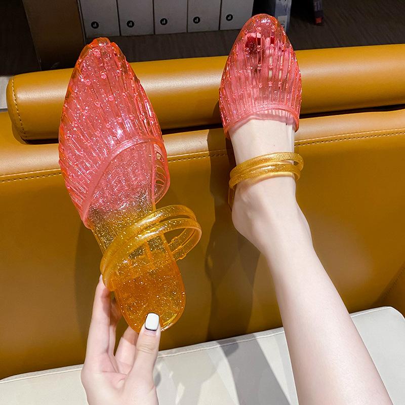 Stylish new anti-slip crystal sandals