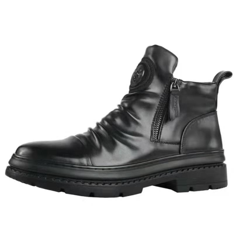 Men's zipper warm martin boots