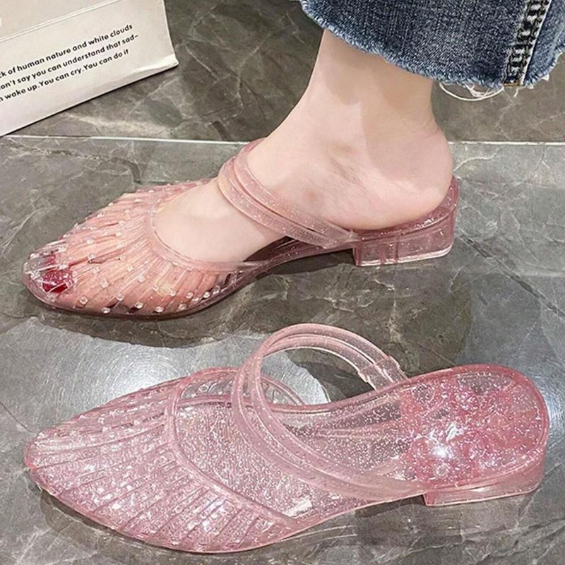 Stylish new anti-slip crystal sandals