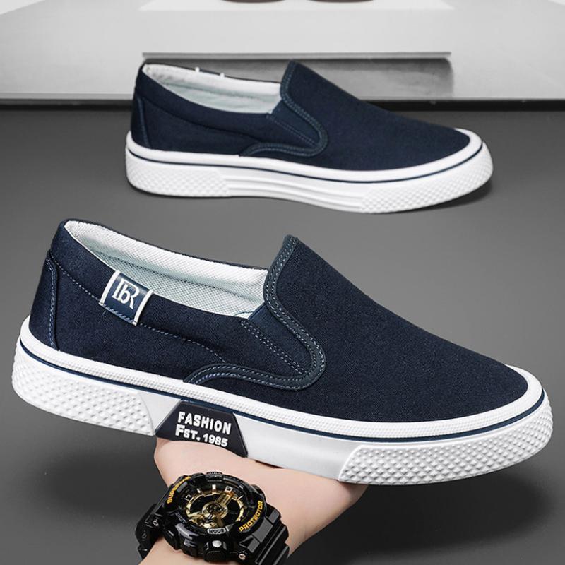 New men's breathable platform canvas casual shoes