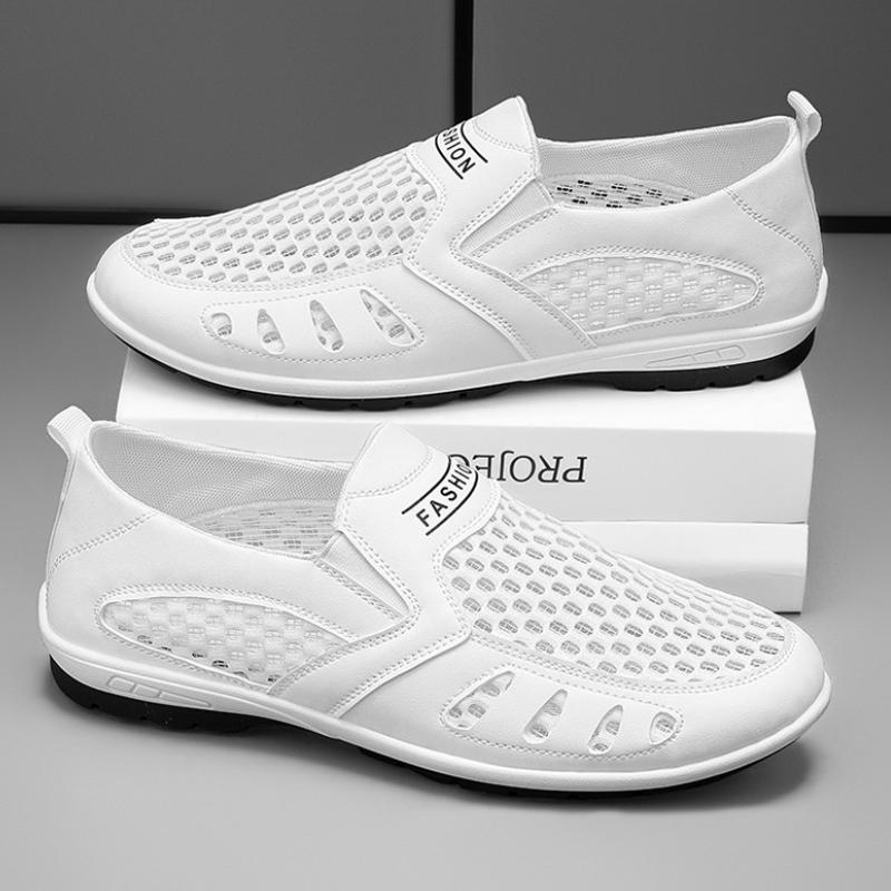 Trendy men's hollow mesh breathable sneakers