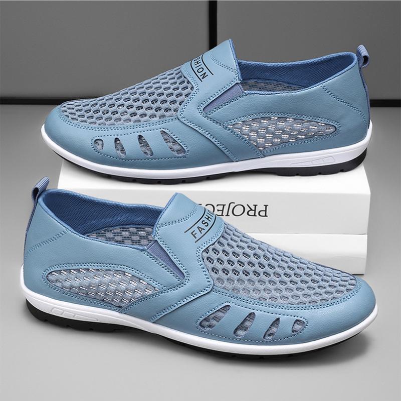 Trendy men's hollow mesh breathable sneakers