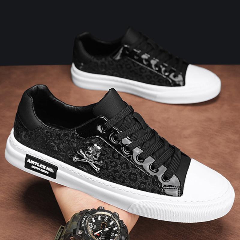 Men's Fashion Diamond Skull Casual Shoes