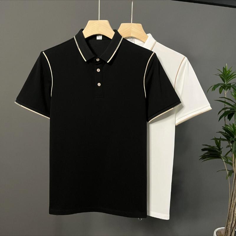 Trendy button men's polo shirt