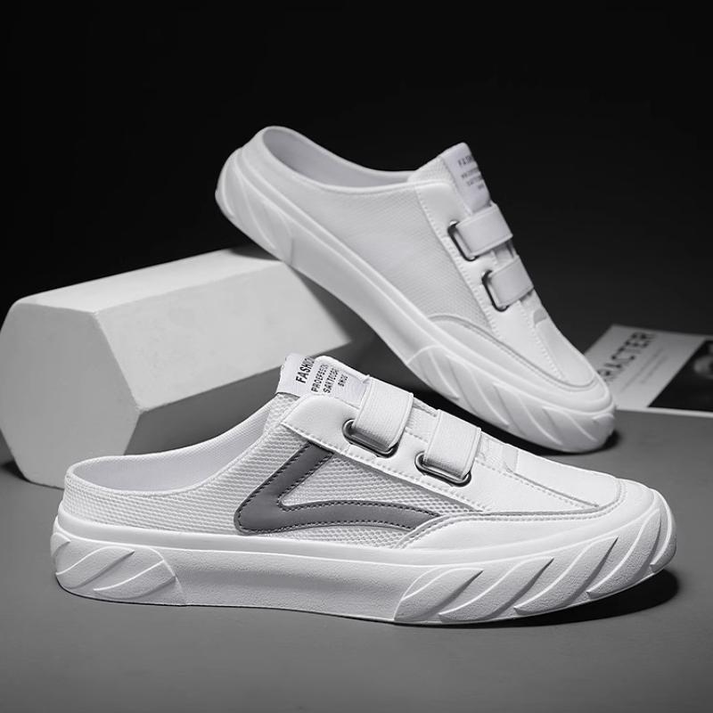 The trendy new casual slip-on half-slip men's shoes