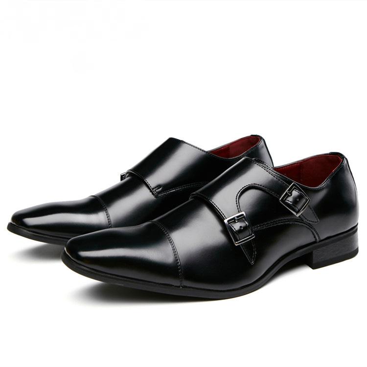 men's double monk formal shoes