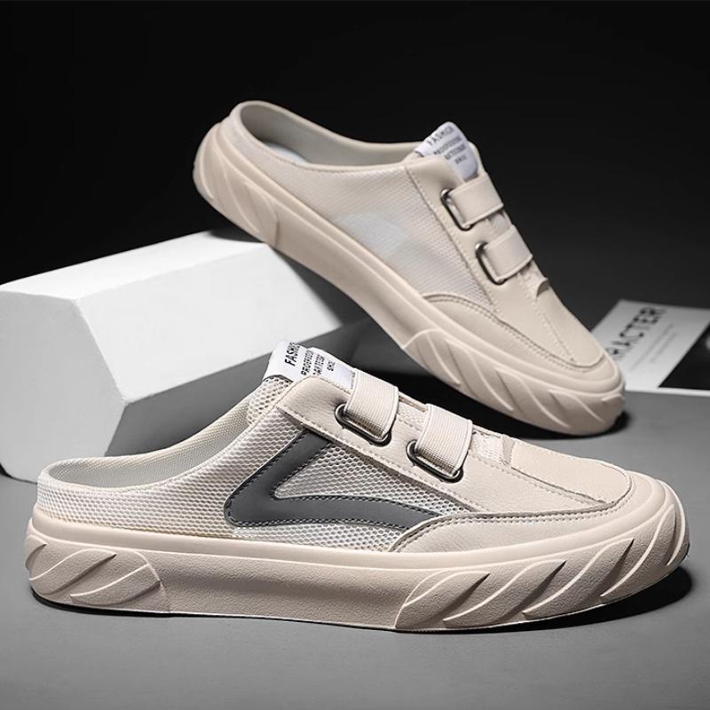 The trendy new casual slip-on half-slip men's shoes