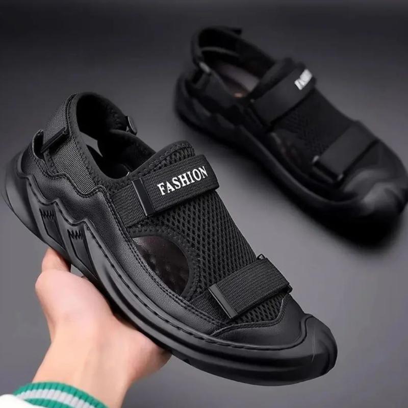 Trendy mesh breathable men's outdoor casual soft-soled sandals