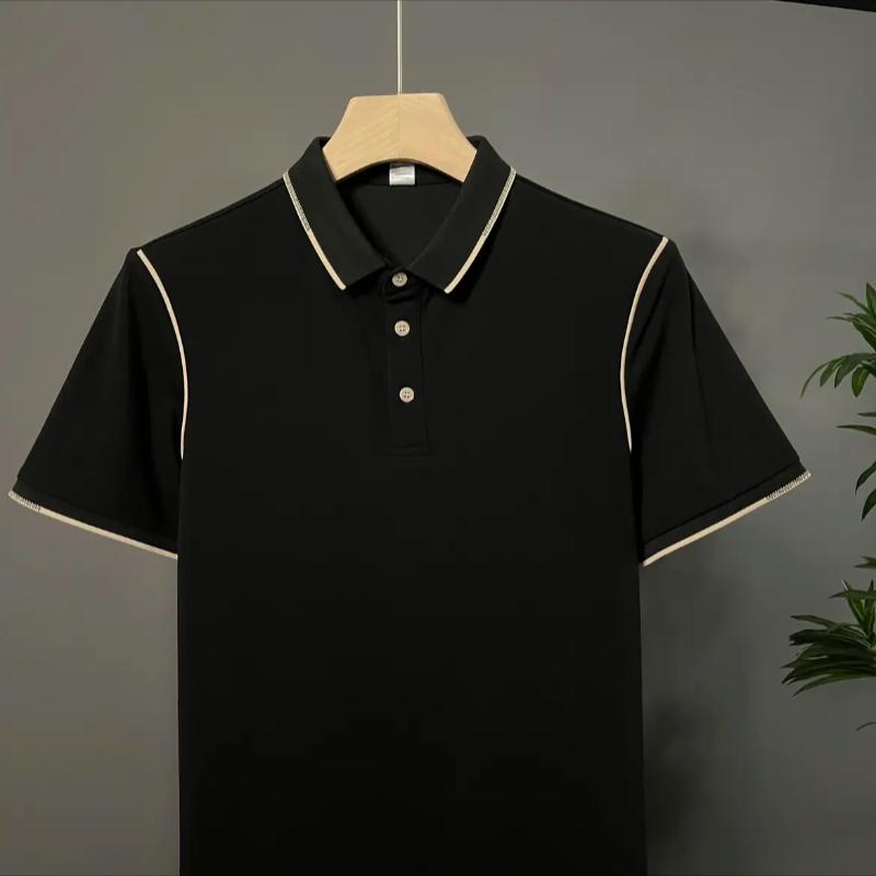 Trendy button men's polo shirt