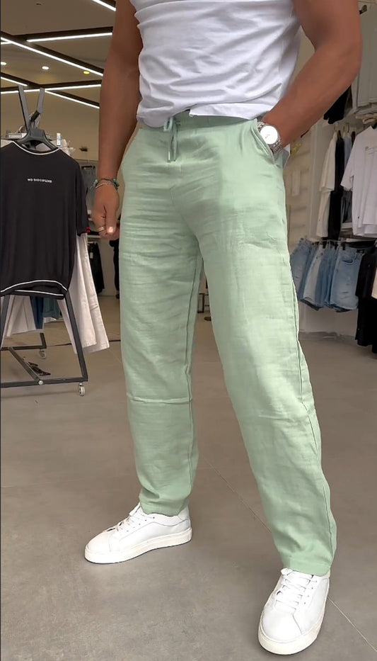 Men's linen loose breathable pants