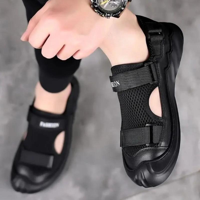 Trendy mesh breathable men's outdoor casual soft-soled sandals