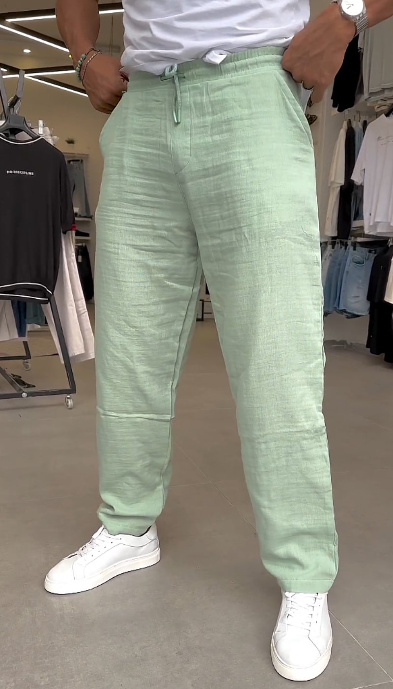 Men's linen loose breathable pants