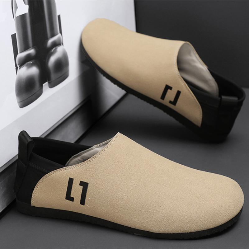 New casual suede men's slip-on shoes