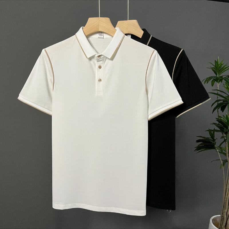 Trendy button men's polo shirt