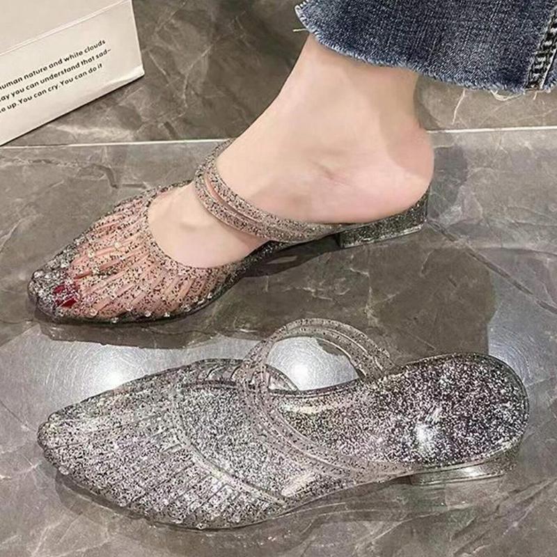 Stylish new anti-slip crystal sandals