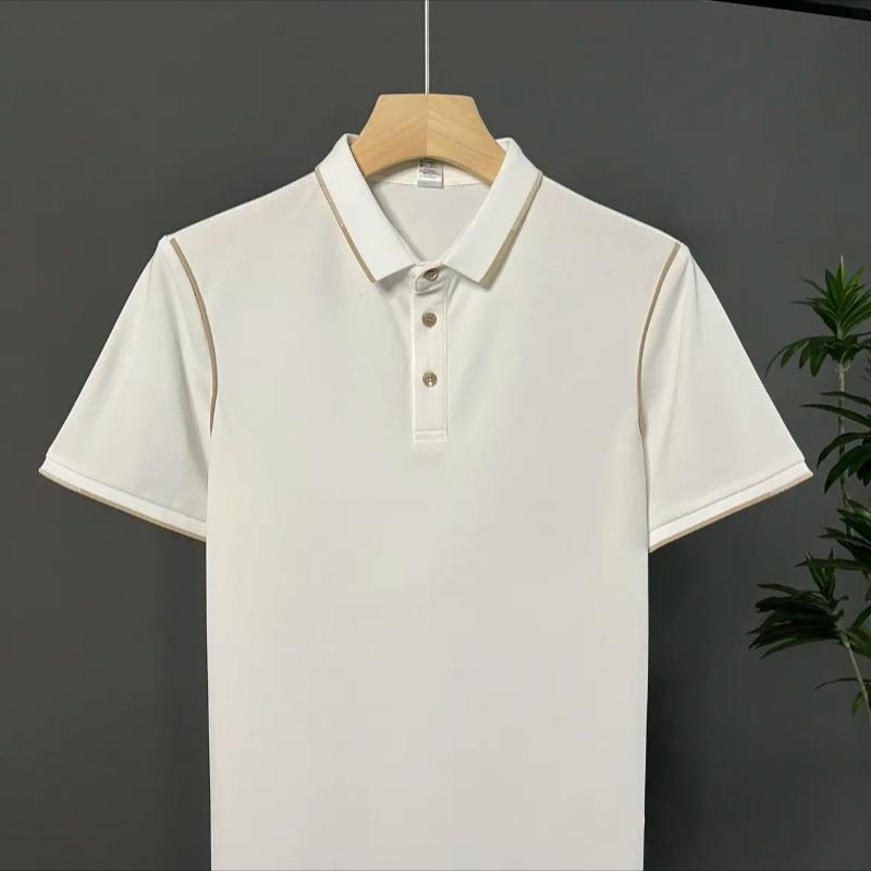 Trendy button men's polo shirt