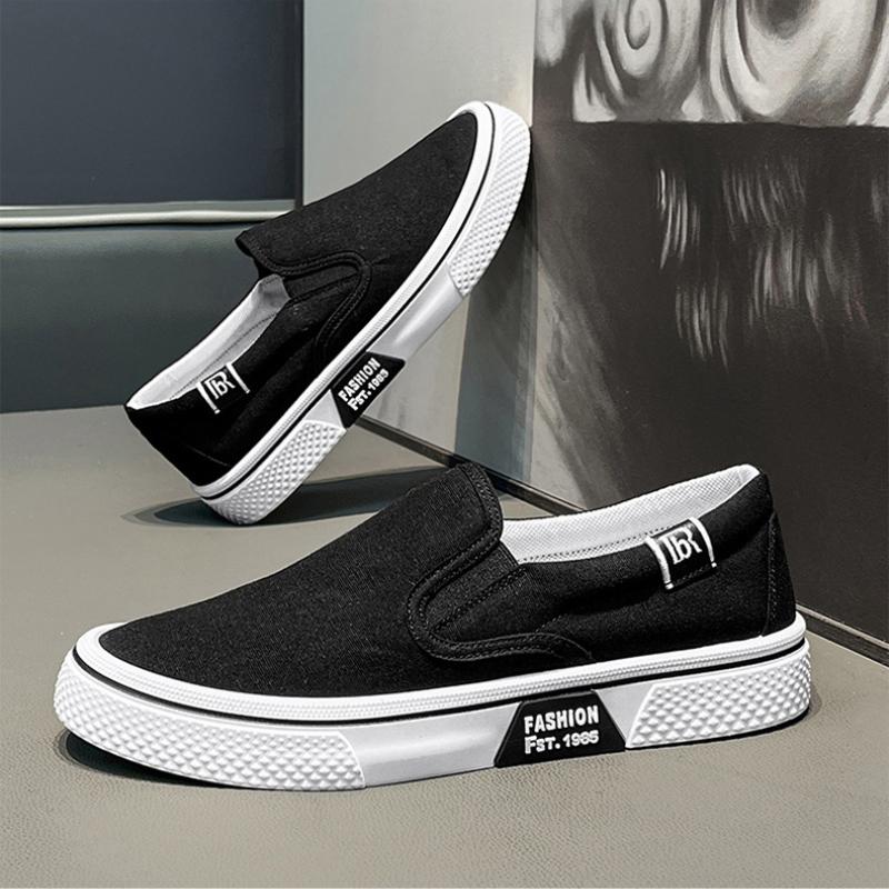 New men's breathable platform canvas casual shoes