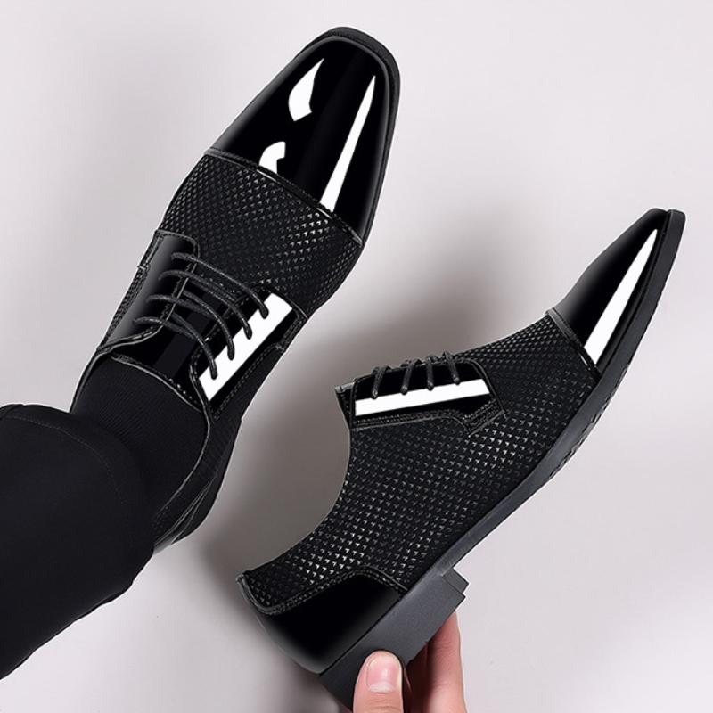 Trendy casual men's pointed leather shoes