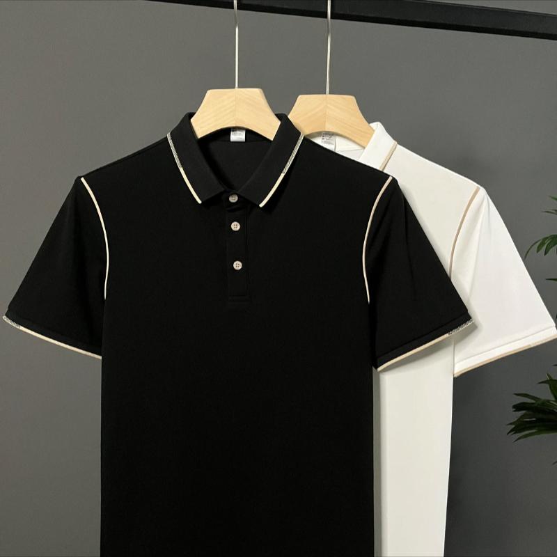 Trendy button men's polo shirt