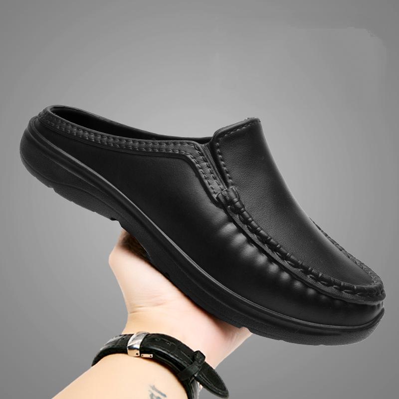 Men's non-slip lightweight breathable semi-slip leather shoes